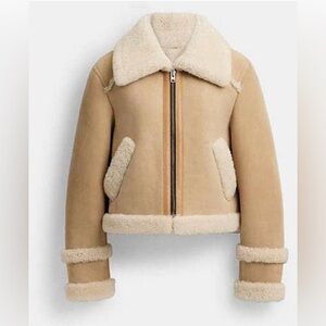 NWOT Coach Short Shearling Jacket